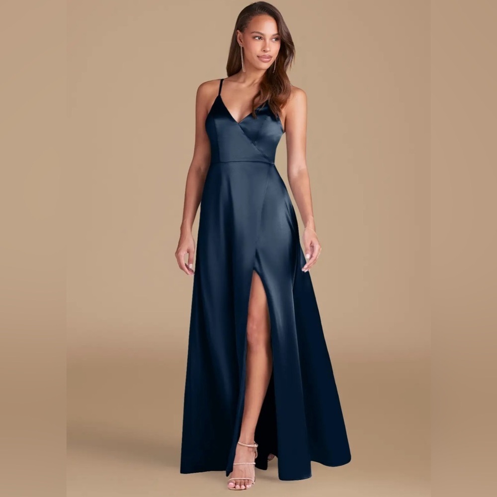 Alfred Sung Elegant Navy Blue Evening Gown